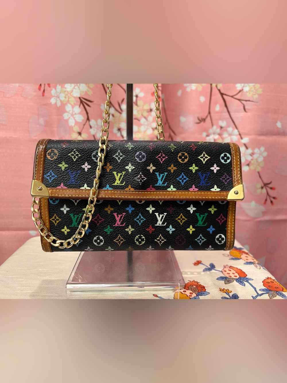 Louis Vuitton LV Monogram Murakami Multicolor Long Wallet 2004 Limited Edition